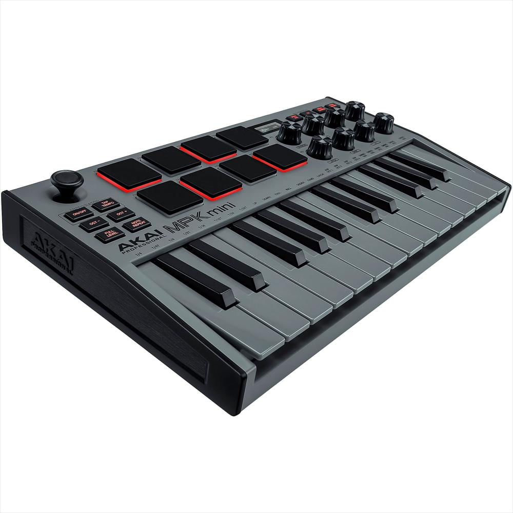 Akai Professional Mpk Mini Mk3 Controlador De Teclado Gris img #1