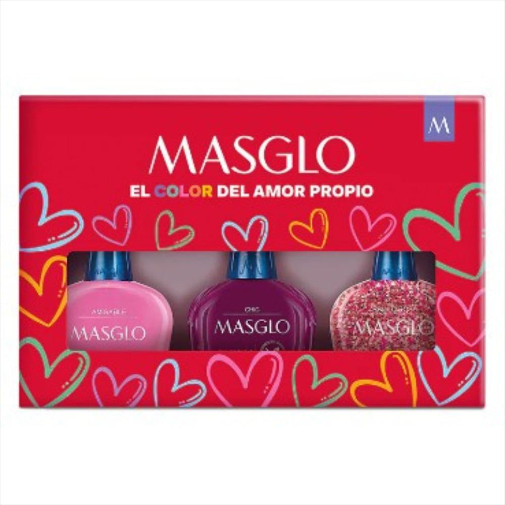 Masglo Kit Tradicional Brillo Rosa Esmalte