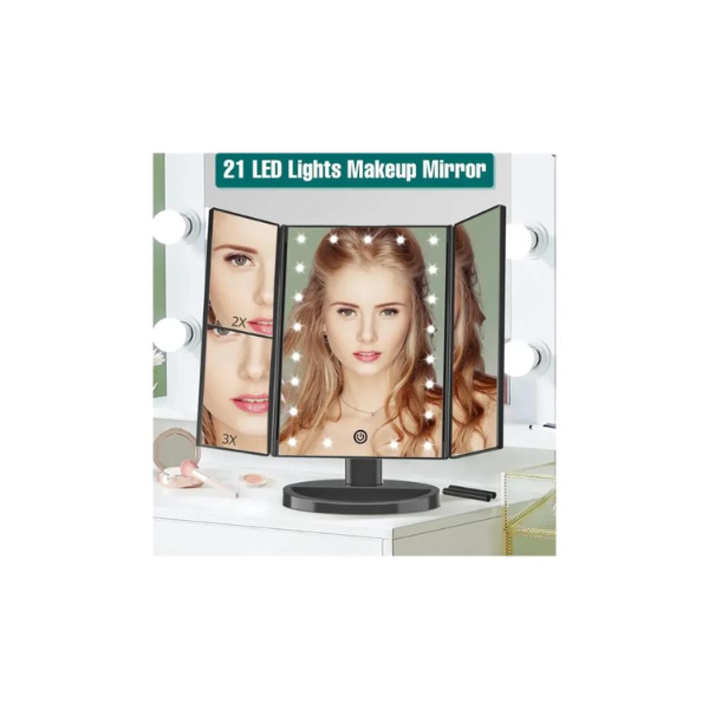 Espejo De Tocador Led Color Negro A06a img #2