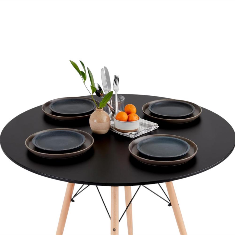 Comerdor Redondo Cy02 + 4 Sillas Color Negro img #3