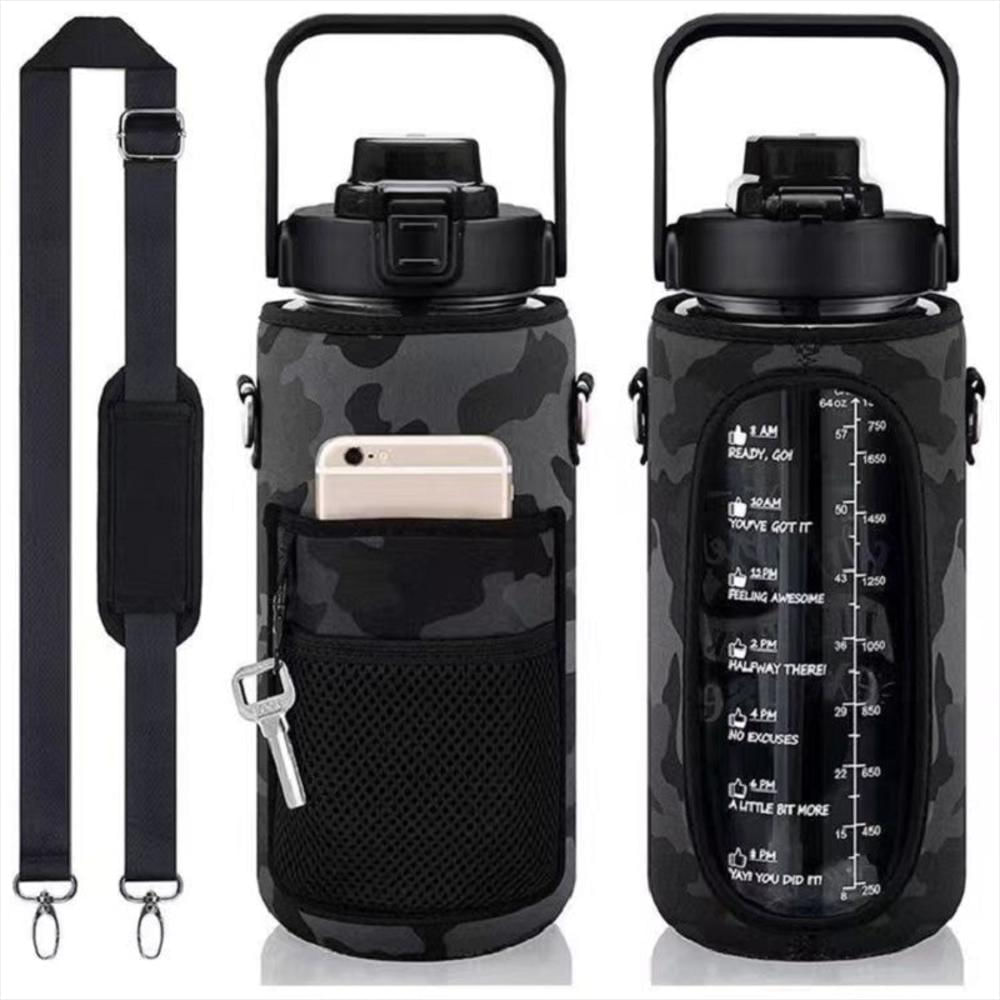Termo Botella Agua 2 Litros Gym, Funda + Cargadera img #1