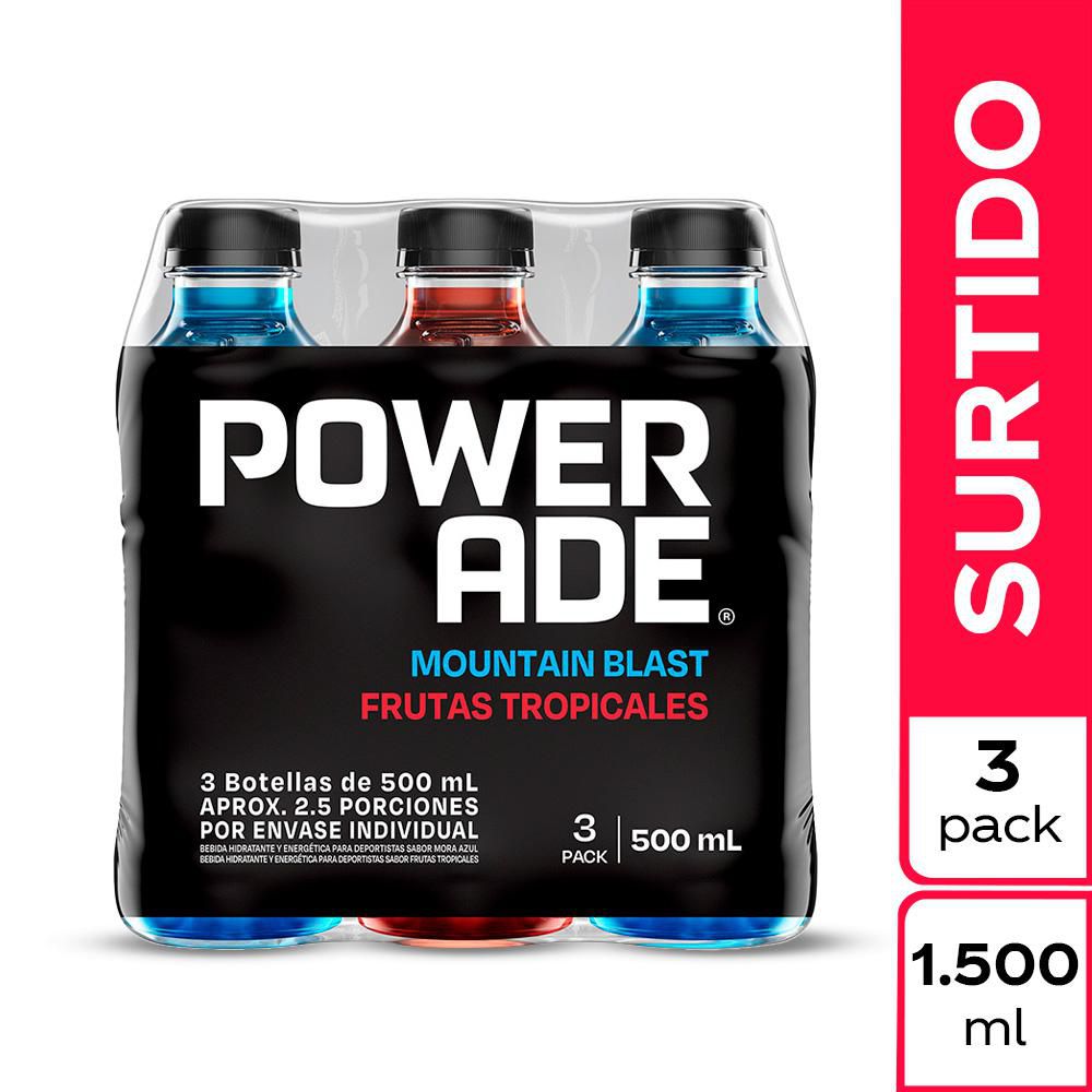 Bebida hidratante  POWERADE surtido x3und 500ml (1500  ml)
