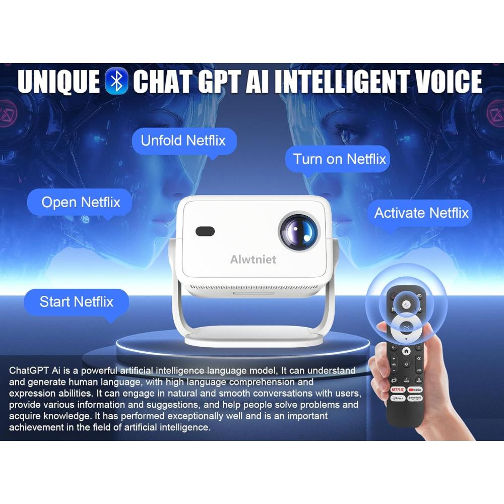 Proyector Smart 4K Auto Enfoque Wifi Bluetooth 400Ansi L018 img #2