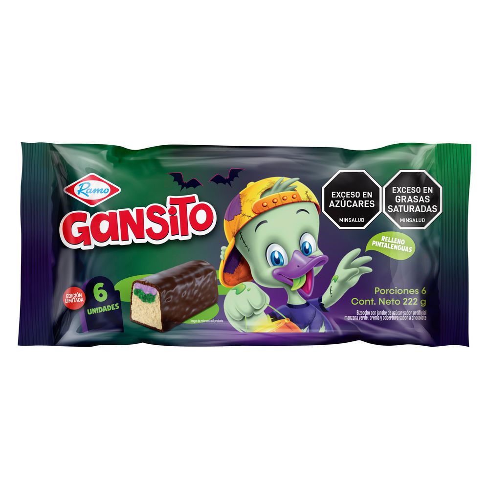 Barrita GANSITO Zombie Pintalenguas x6und (222  gr)