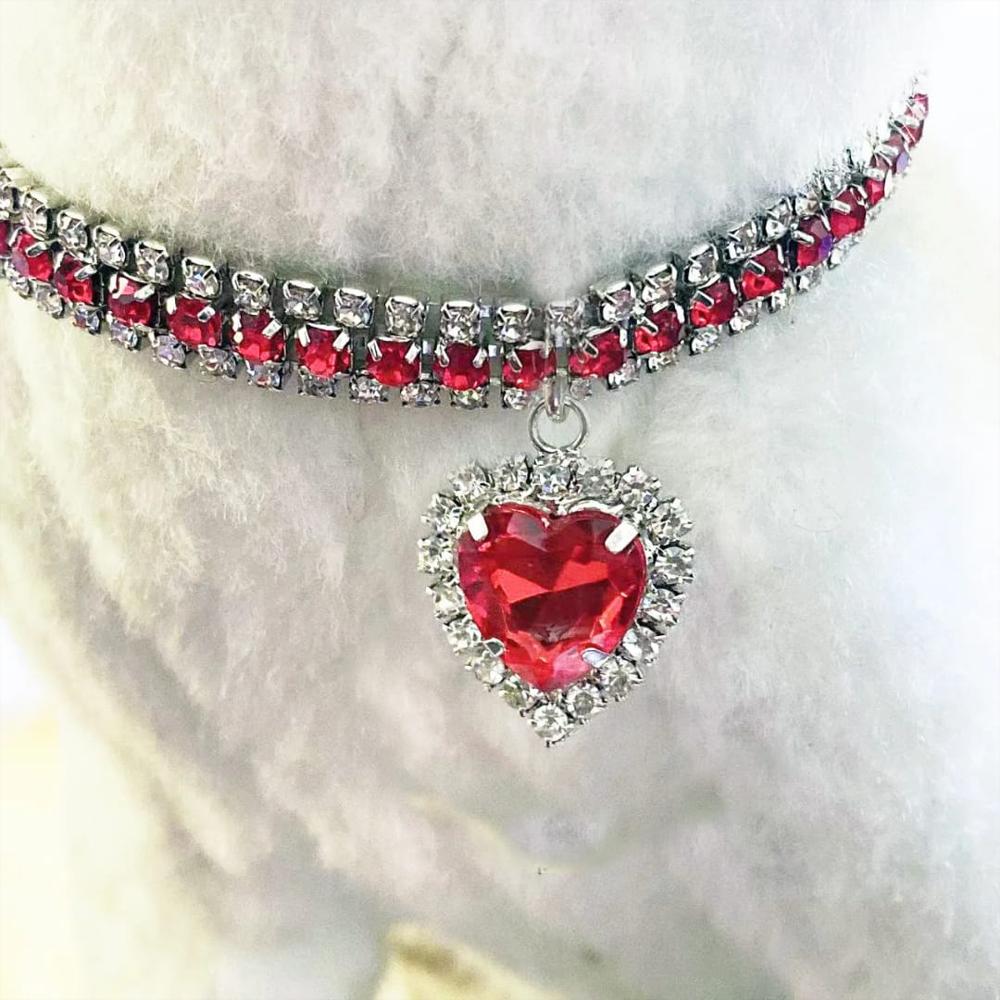 Collar De Lujo Para Gatos Perros Pequeños Hermosa Artesanía img #4