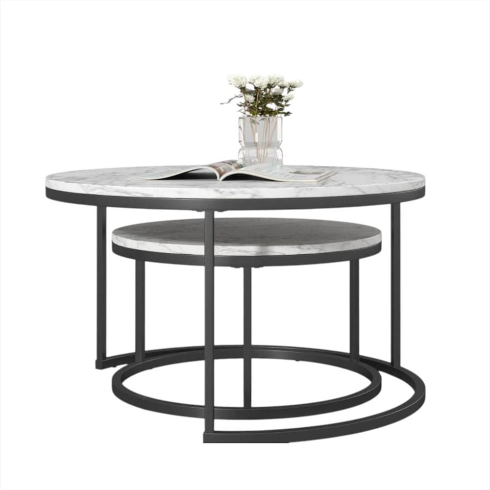 Mesa De Centro Doble A6599 Color Blanca img #3