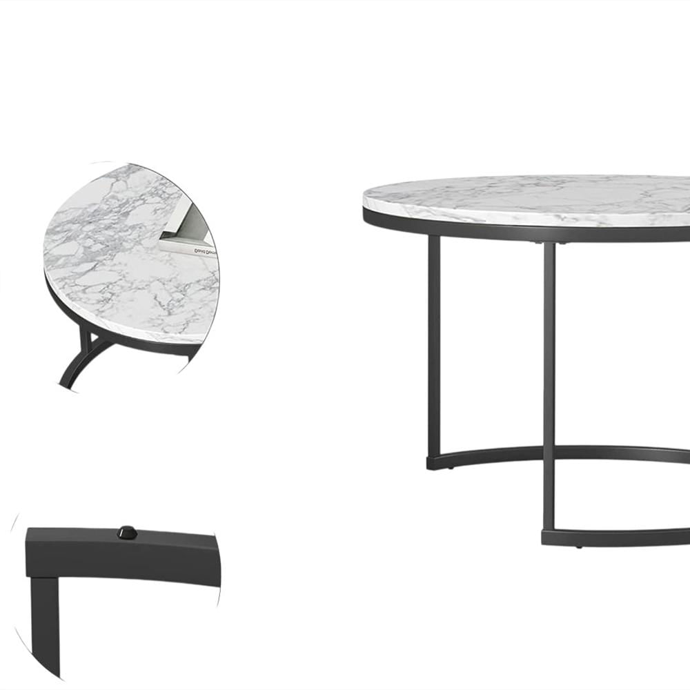 Mesa De Centro Doble A6599 Color Blanca img #4