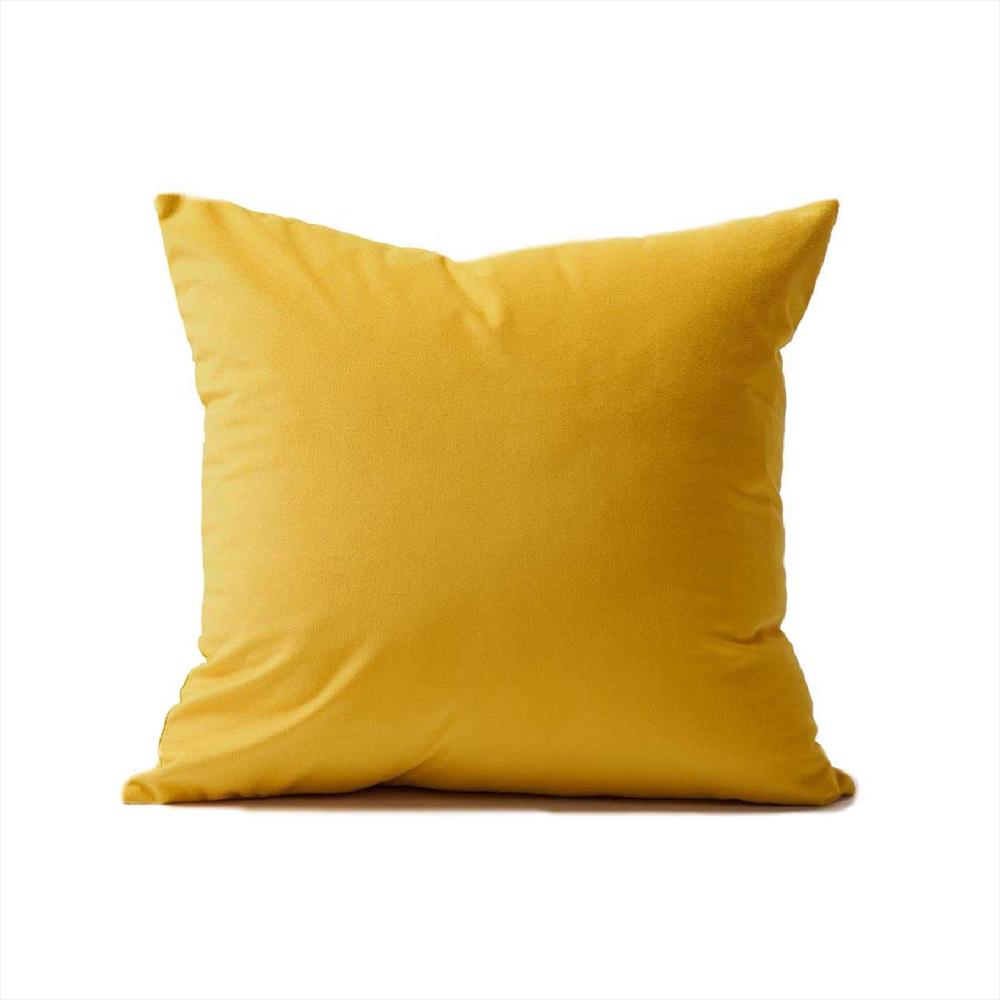 Cojin Decorativo Cuadrado En Tela Amarillo img #1
