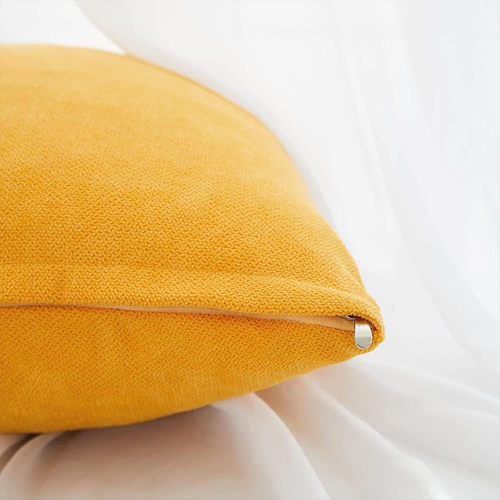 Cojin Decorativo Cuadrado En Tela Amarillo img #2