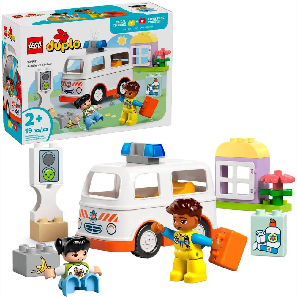 Lego Duplo Town Ambulance & Driver 10447 19 Piezas img #2