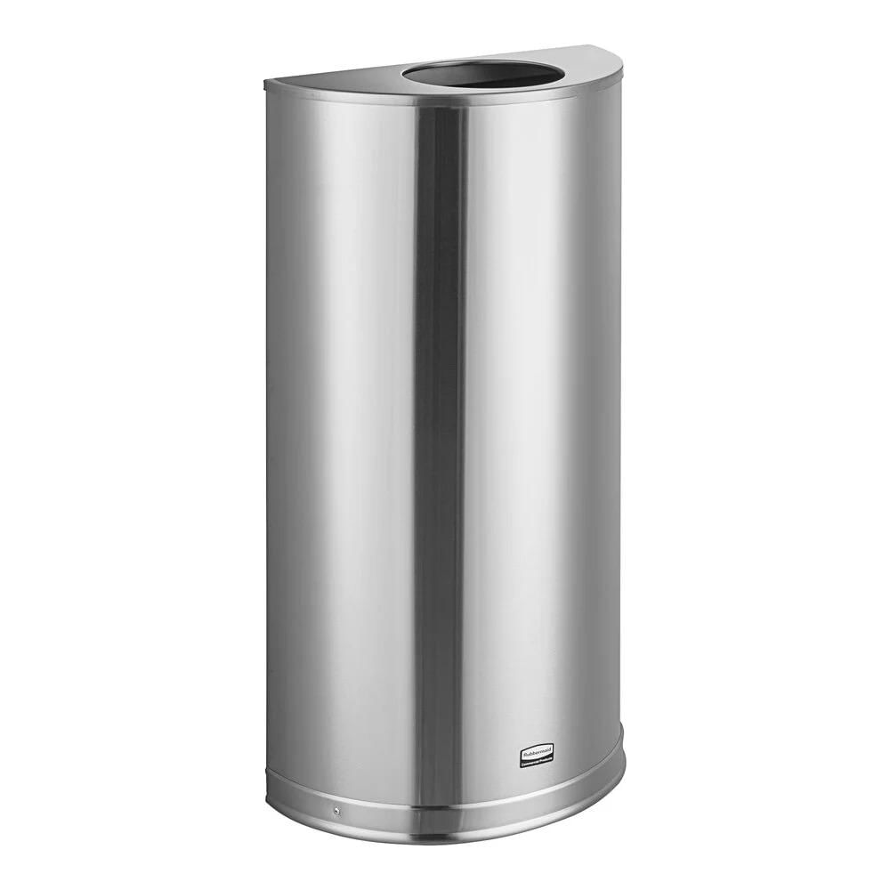 Contenedor Rubbermaid Acero Media Luna 45 Litros Plata img #1