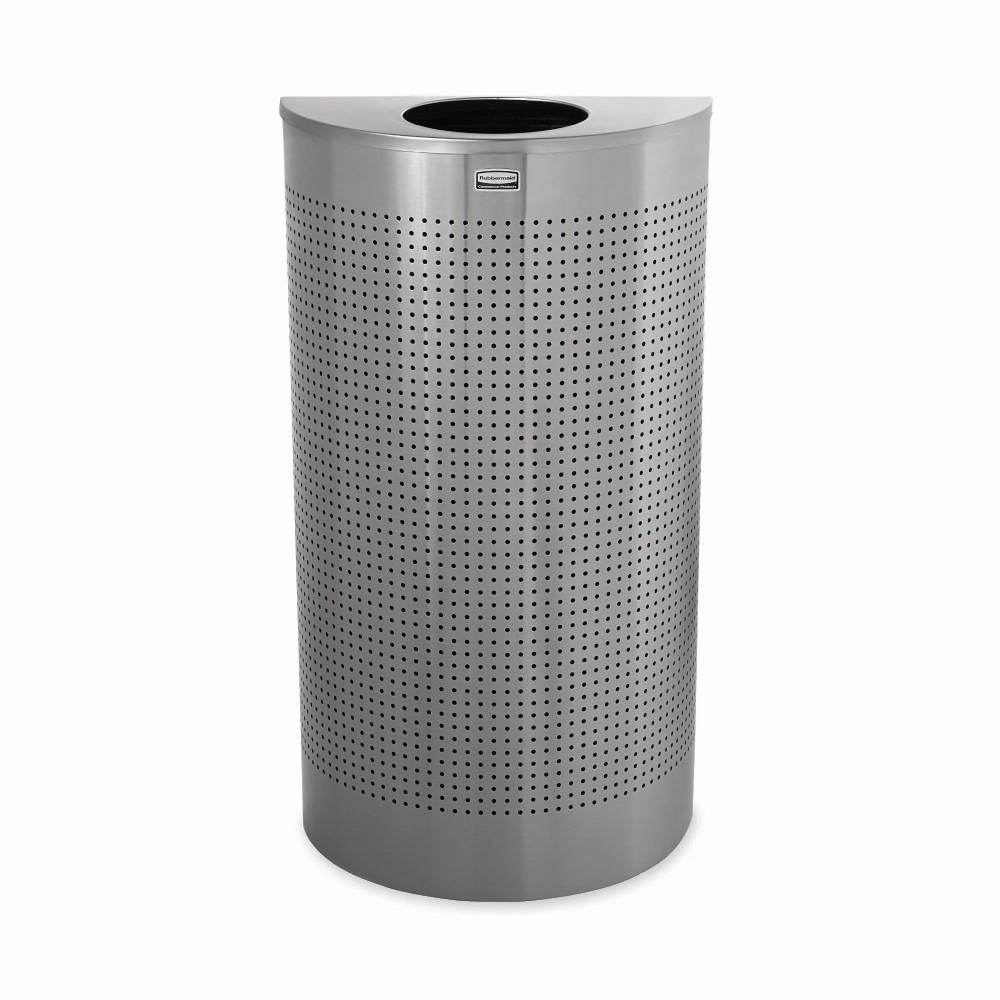 Contenedor Rubbermaid Acero Media Luna 45L Texturizado Plata img #2
