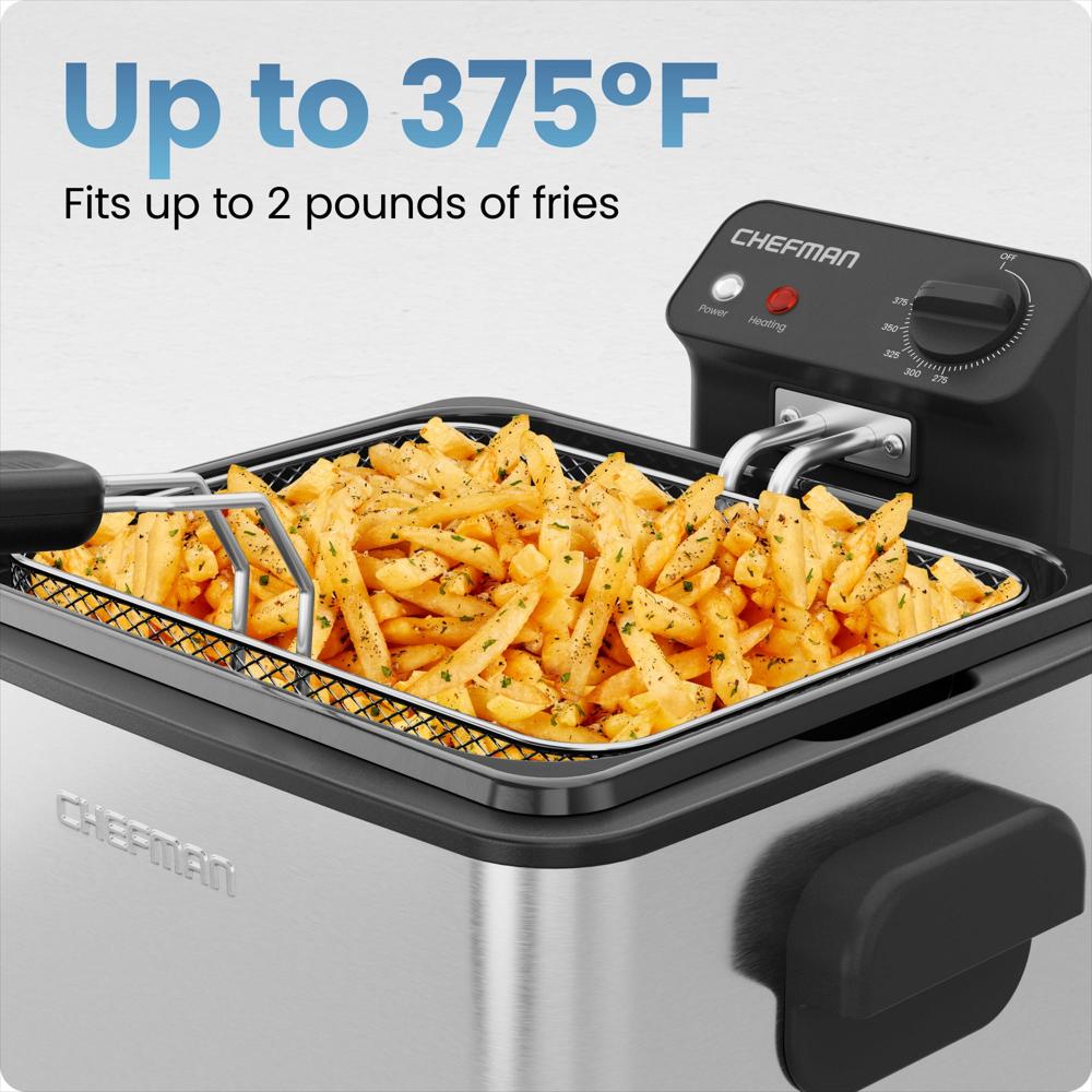 Freidora Eléctrica Chefman 45 Litros 1700 W Con Cesta Y Tapa img #5