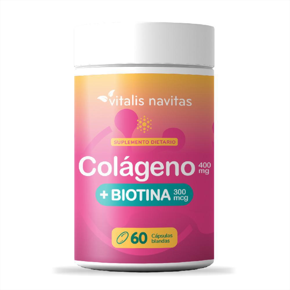 Colágeno Hidrolizado + Biotina Vitalis Navitas (60 Cápsulas)