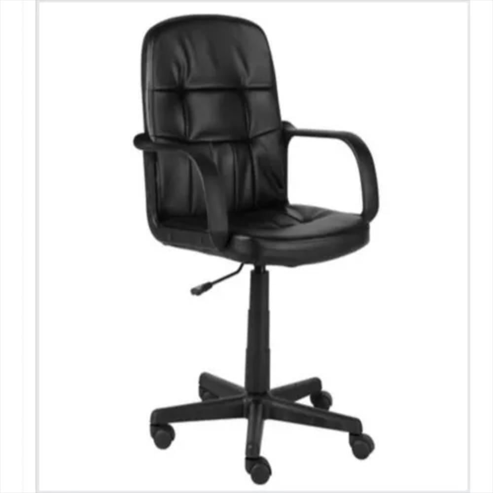 Silla Escritorio Brazos Cuero Sintético Neumatica Max 90Kg img #1
