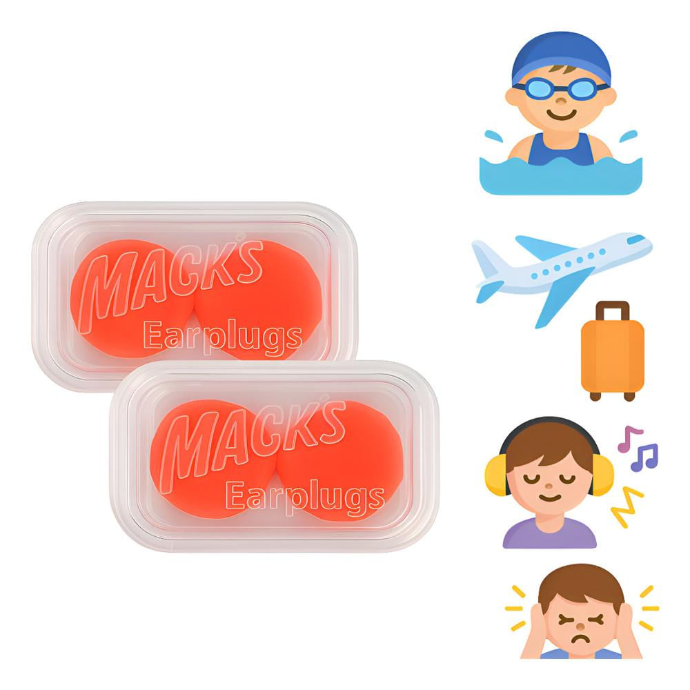 Tapaoidos Macks Silicona Moldeable Niños 2 Pares Natacion img #1