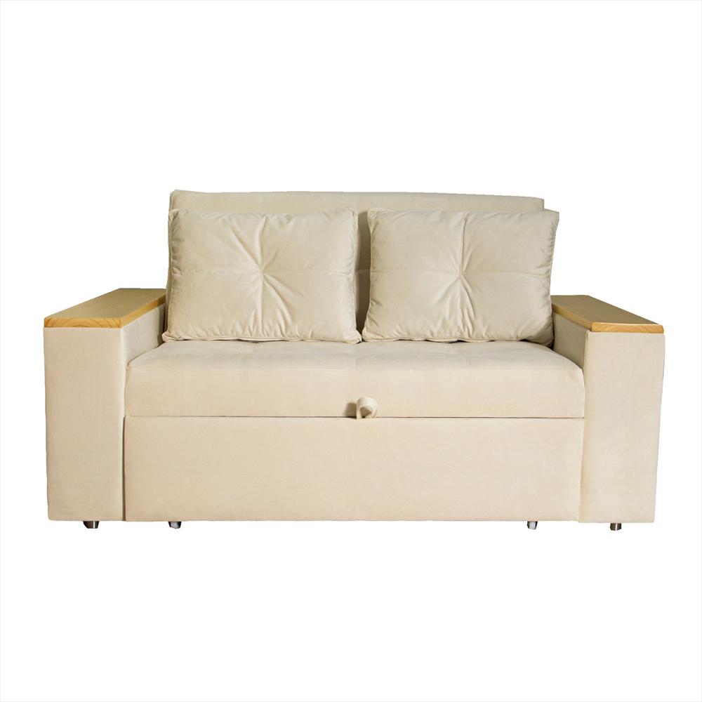 Sofá Cama Beige Inglés 3 Posiciones + 2 Cojines