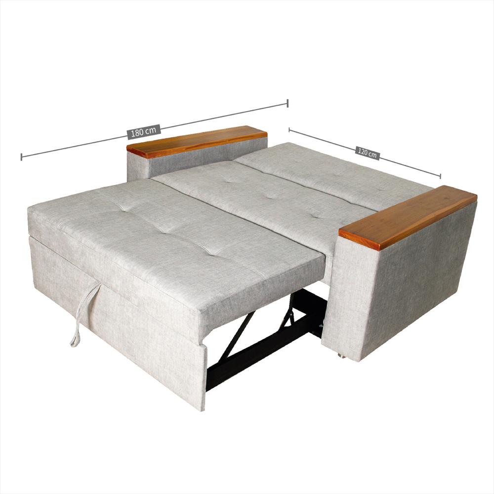 Sofá Cama Gris Inglés 3 Posiciones + 2 Cojines img #4