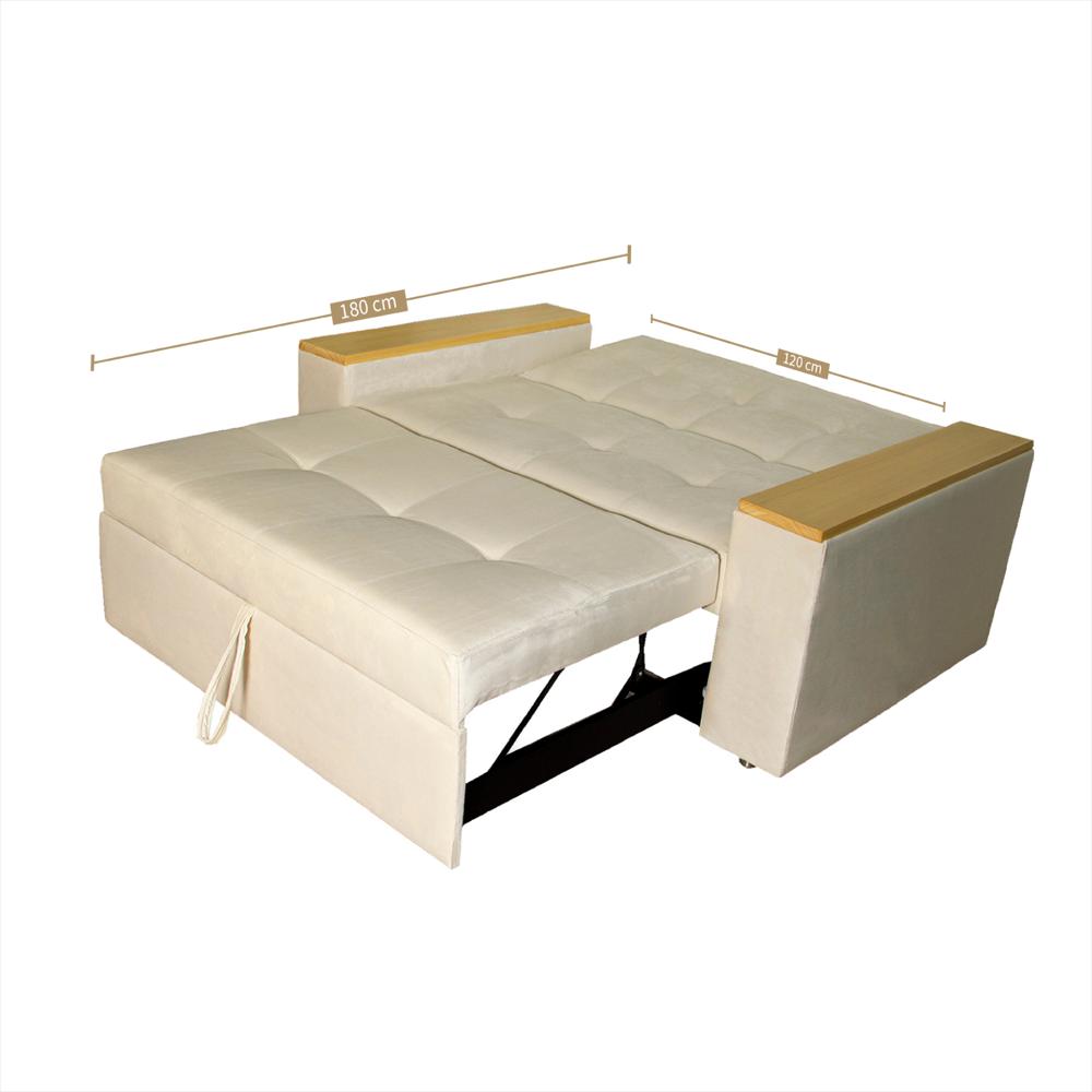 Sofá Cama Beige Inglés 3 Posiciones + 2 Cojines img #4