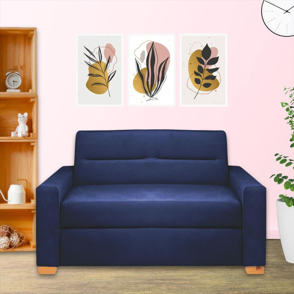 Sofa Cama Orquidea Herraje Aleman Azul Petroleo img #2