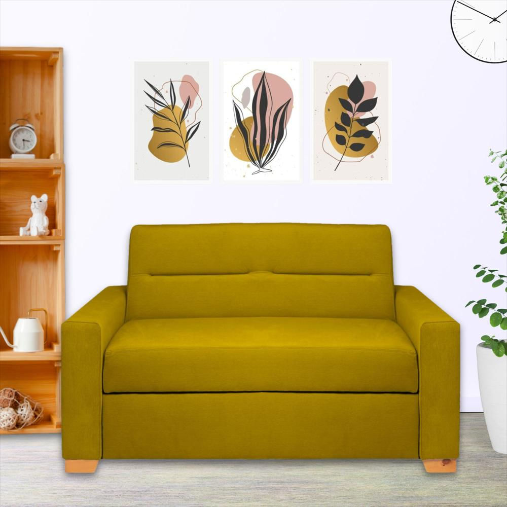 Sofa Cama Orquidea Herraje Aleman Mostaza img #2