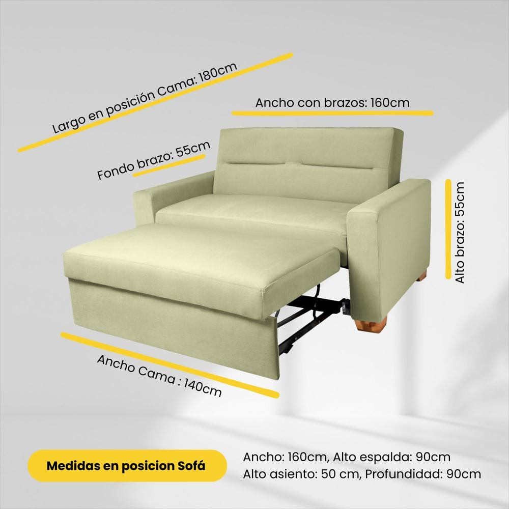 Sofa Cama Orquidea Herraje Aleman Beige img #4