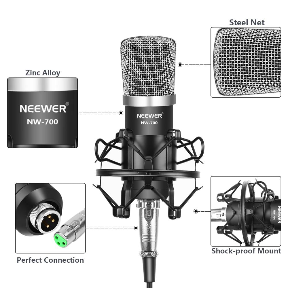 Neewer NW-700 Juego de micrófono condensador de grabación y radiodifusión img #3