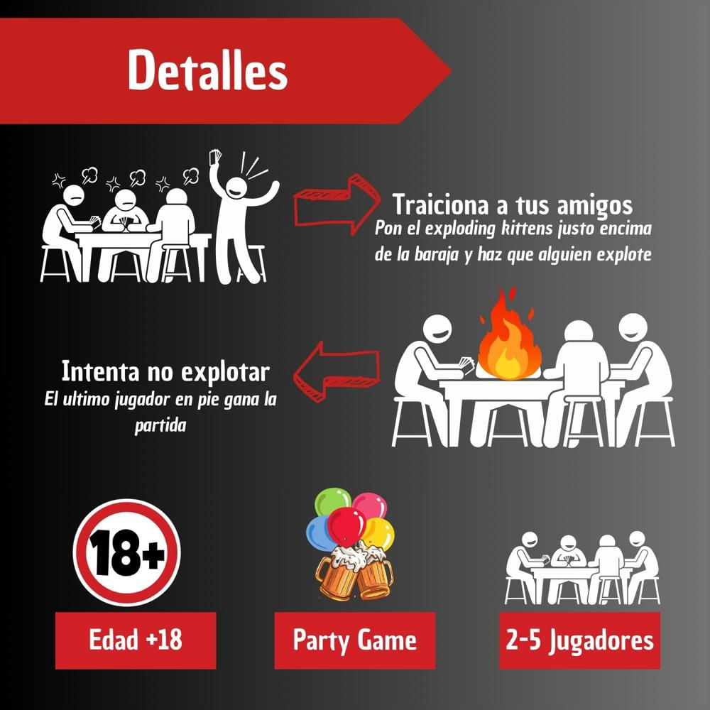 Exploding Kittens Español Party Nsfw Juego De Mesa img #4