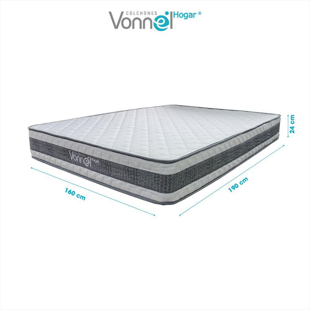 Colchón Marca Vonnel Queen (160 X 190 Cm ) Resortado Termocasata Plus img #2