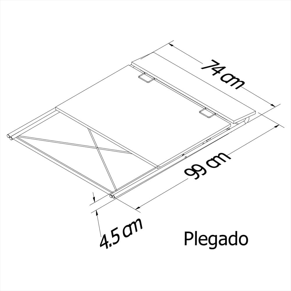 Escritorio Plegable Base Negra Rustic Sand img #2