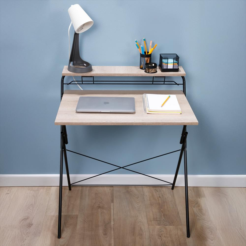 Escritorio Plegable Base Negra Rustic Sand img #5