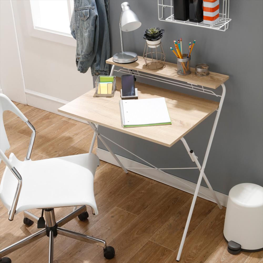 Escritorio Plegable Base Blanca Rustic Sand img #2