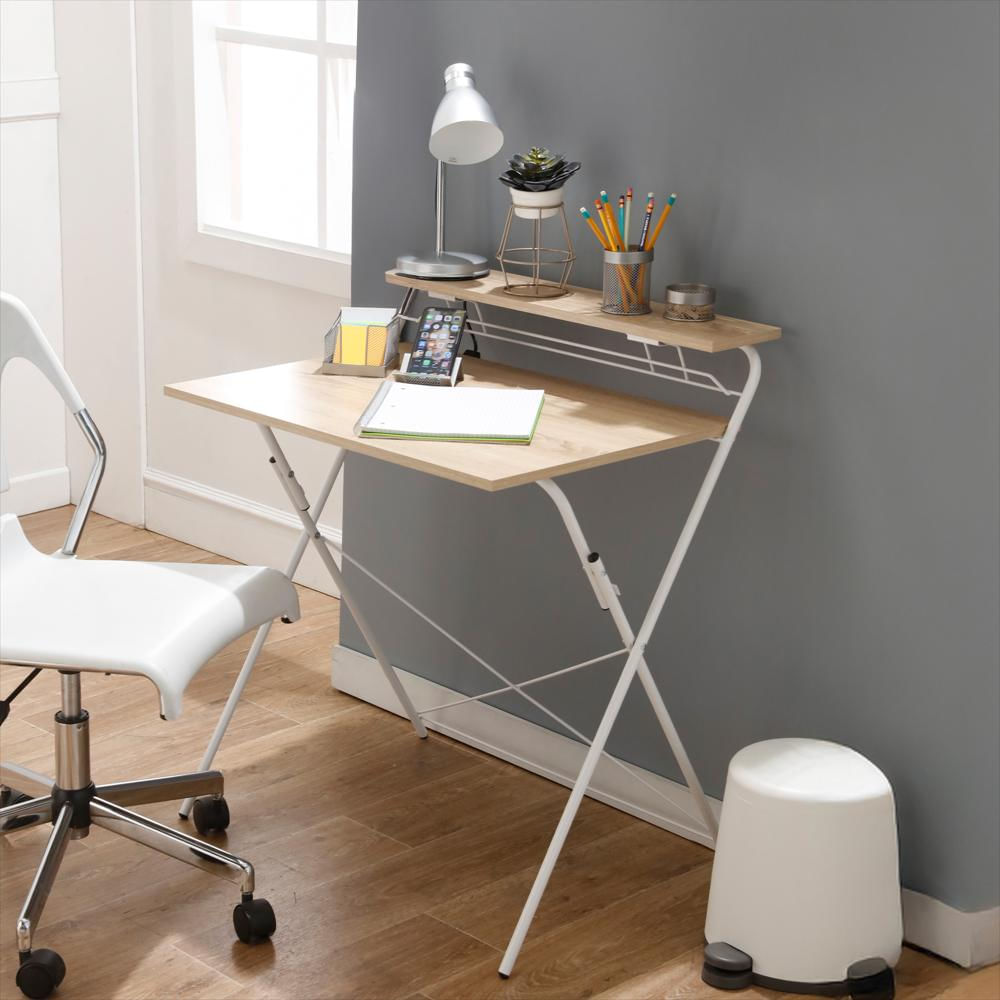 Escritorio Plegable Base Blanca Rustic Sand img #4