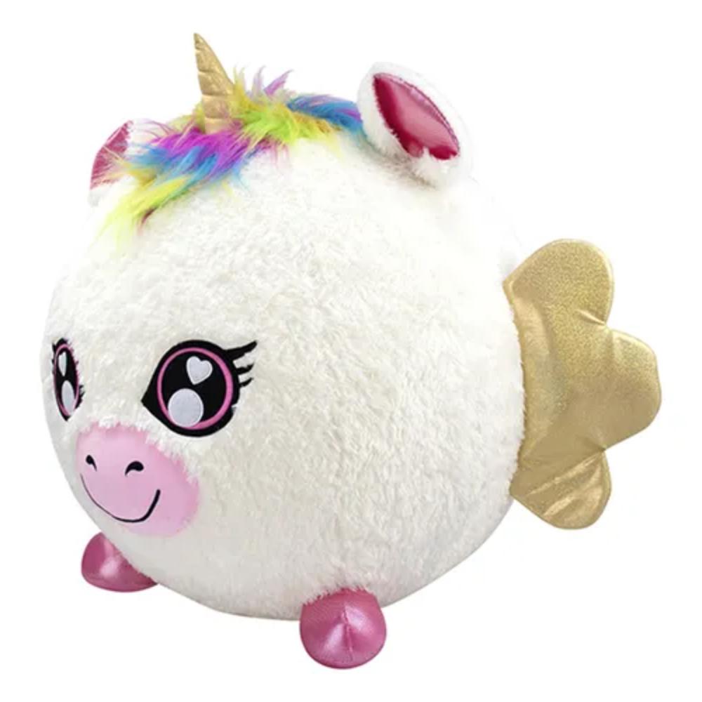 Peluche Inflable Biggies Unicornio Blanco Suave Hipoalergénico img #2