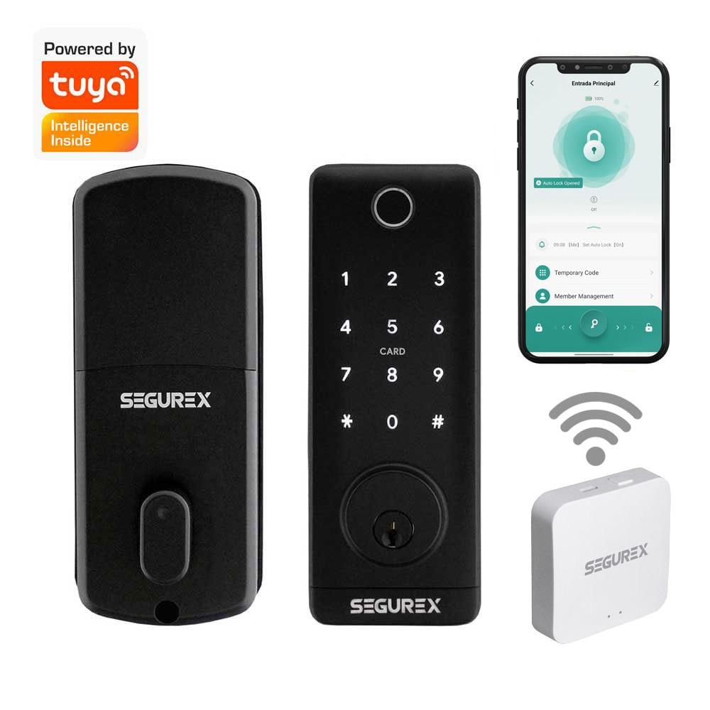 Cerrojo Inteligente Digital T1b Negro + Gateway Wifi img #1