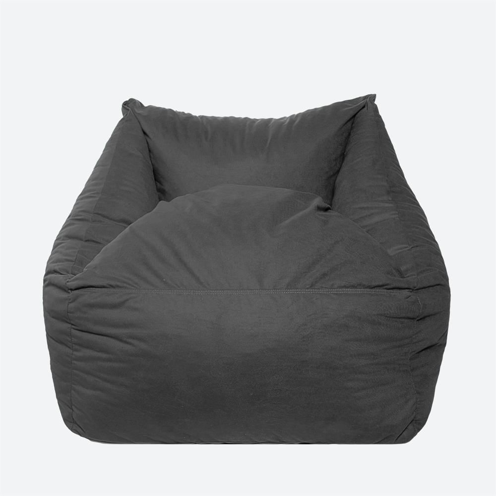Sillón Puff Kubox En Microfibra Negro img #1