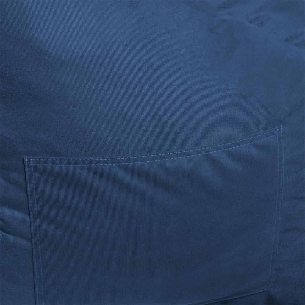 Sillón Puff Kubox En Microfibra Azul Oscuro img #4