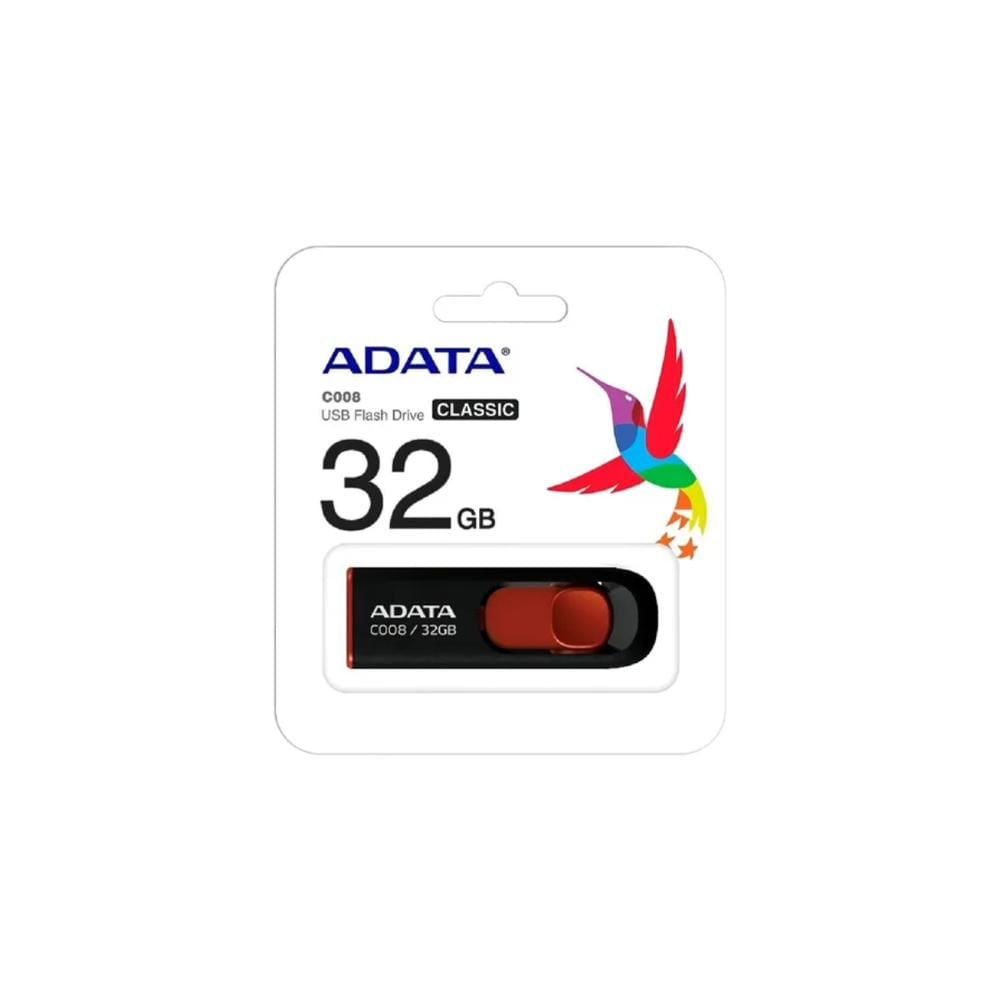 Memoria Usb Adata 2.0 C008 Retráctil 32Gb Negra img #3