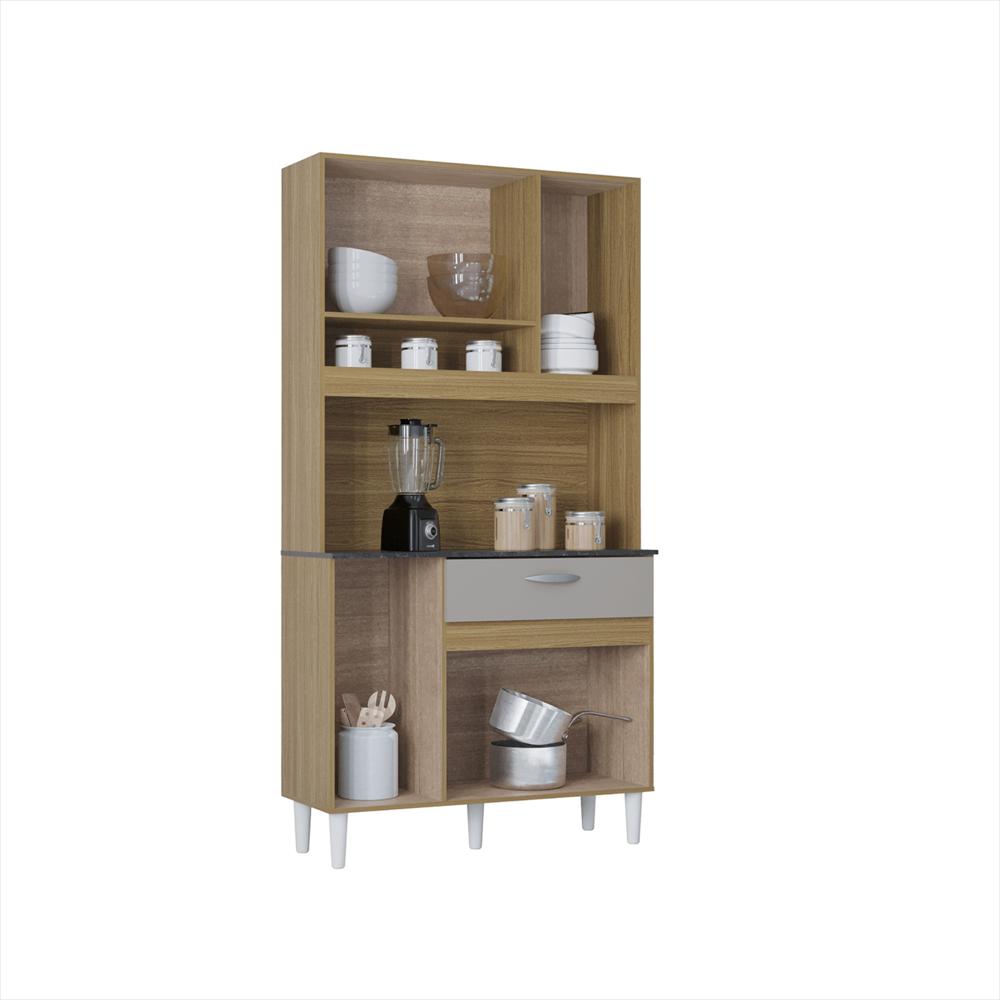 Alacena Auxiliar Para Cocina Coral 6P / Marrón img #3