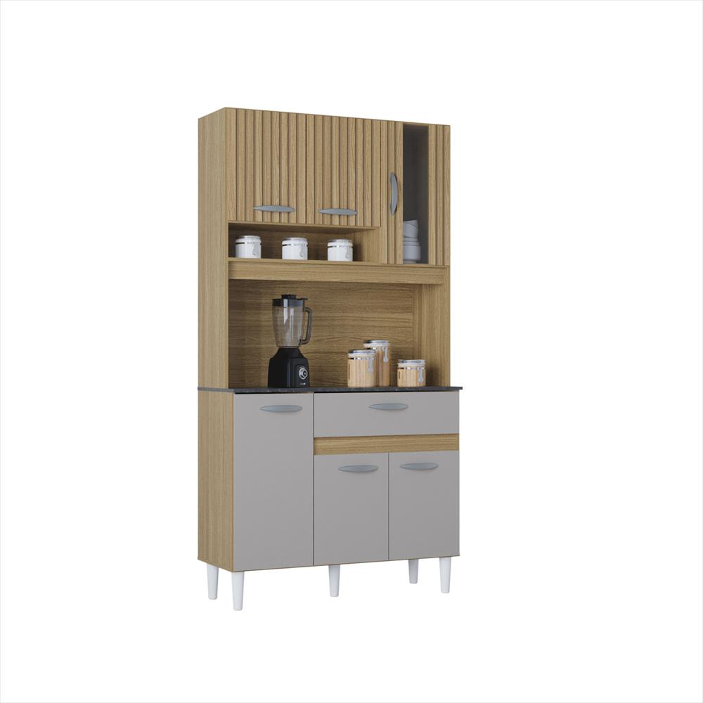 Alacena Auxiliar Para Cocina Coral 6P / Marrón img #4