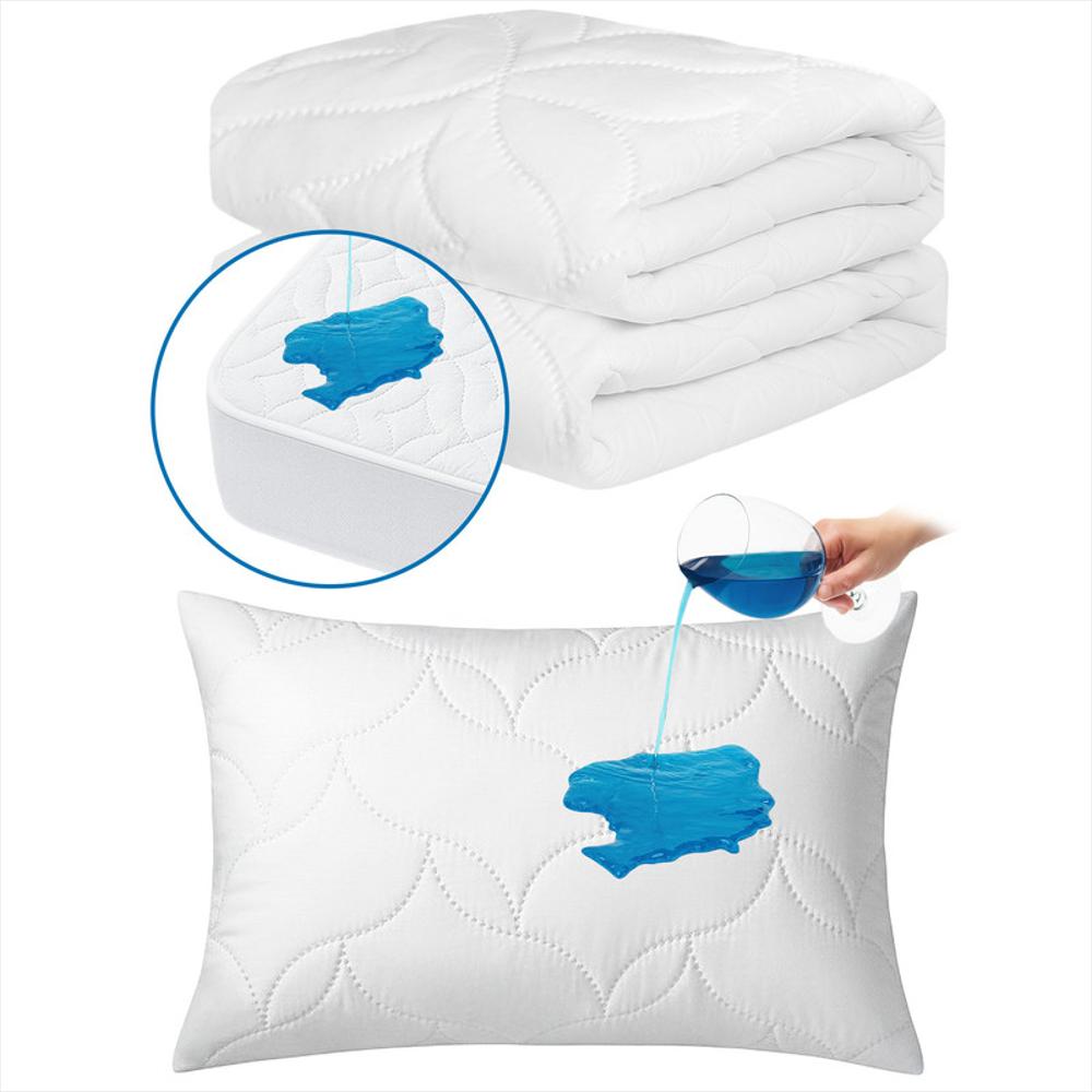 Combo Cama Queen: Cubrecolchón + 2 Protectores Almohada img #1