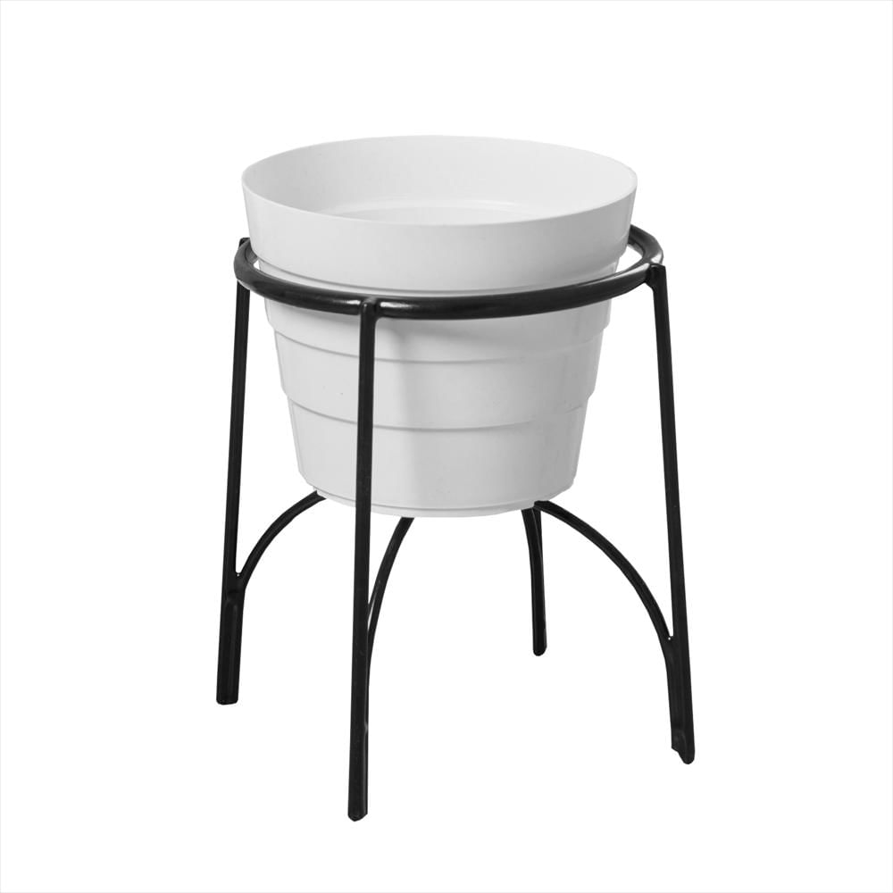 Soporte Piso Arco Con Maceta Plastificado Negro img #4