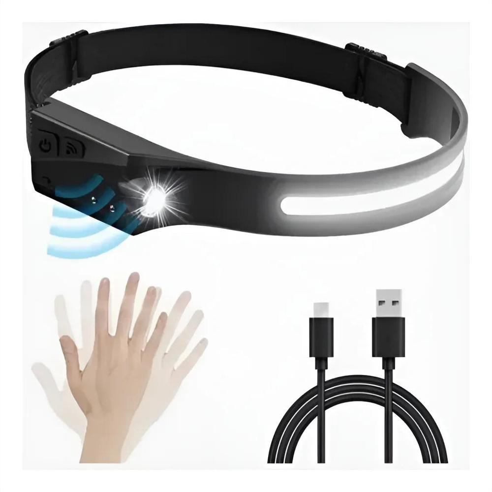 Linterna Frontal Led Recargable Con Sensor De Movimiento img #1
