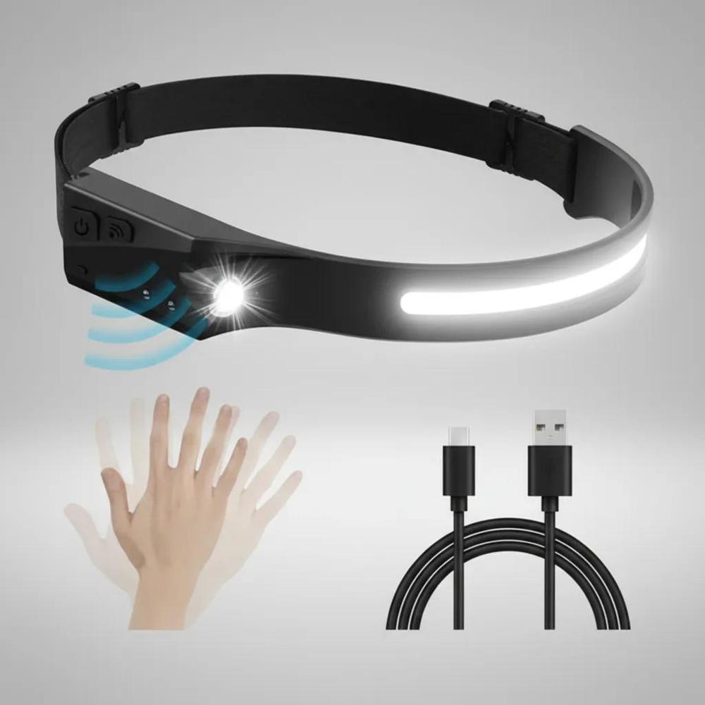 Linterna Frontal Led Recargable Con Sensor De Movimiento img #3