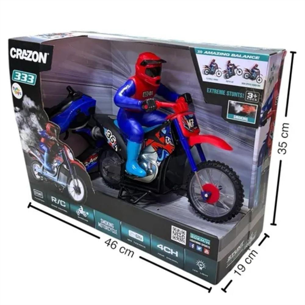 Moto A Control Remoto Con Humo Y Giros 360° Recargable. img #3