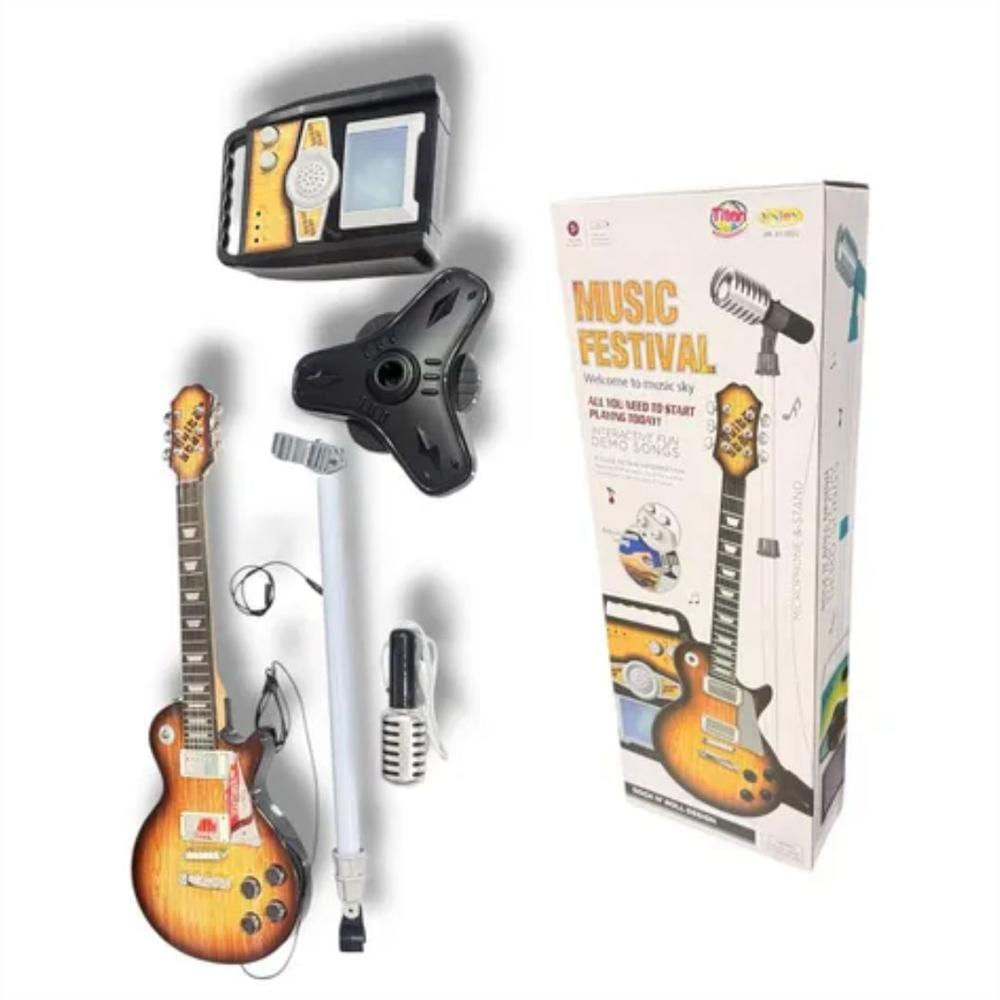 Guitarra Eléctrica Infantil Con Parlante Y Micrófono img #2