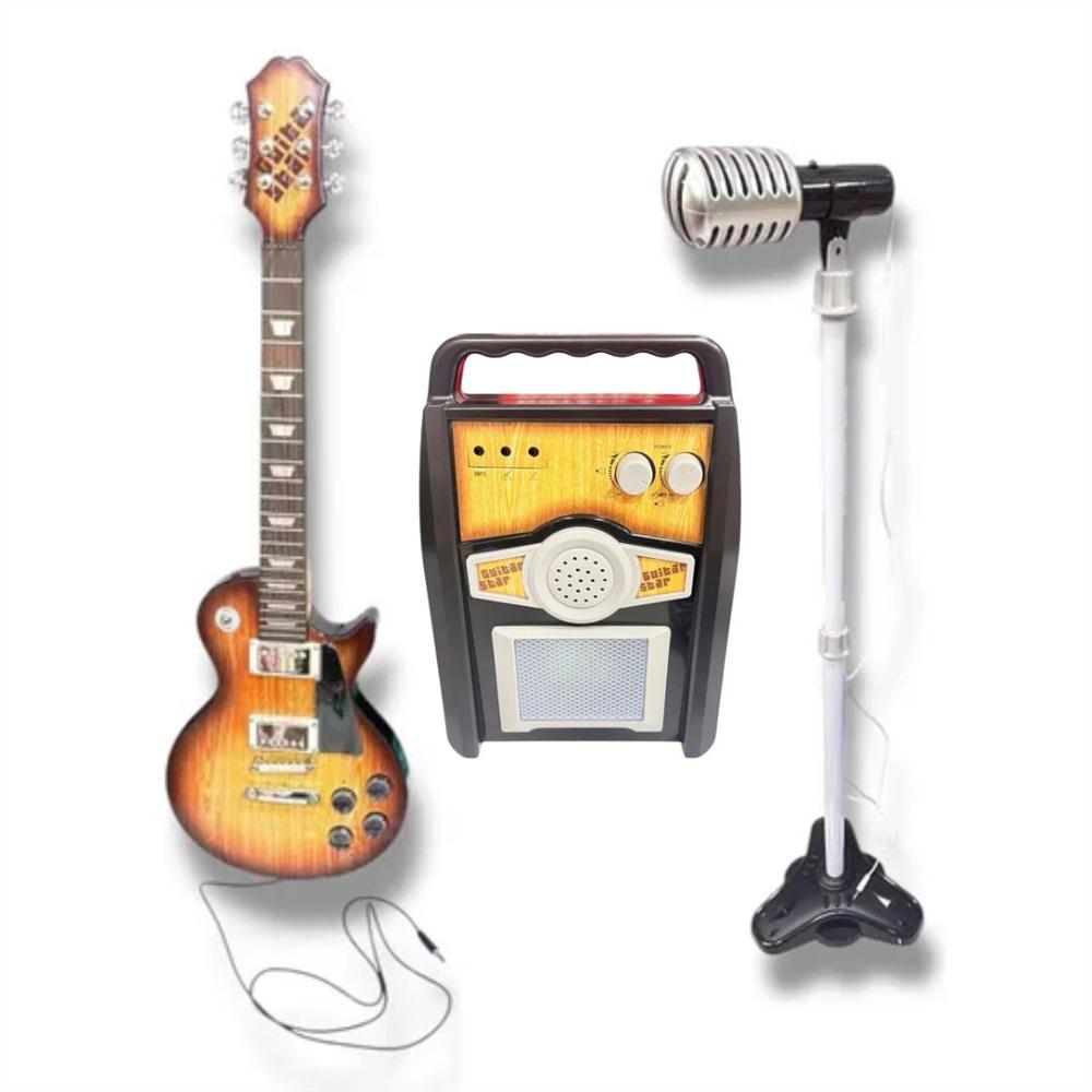 Guitarra Eléctrica Infantil Con Parlante Y Micrófono img #3