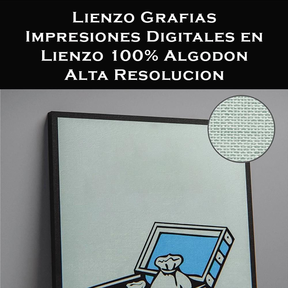 Cuadro En Lienzo Moderno Salas Abstracto 405 175X70cm img #5