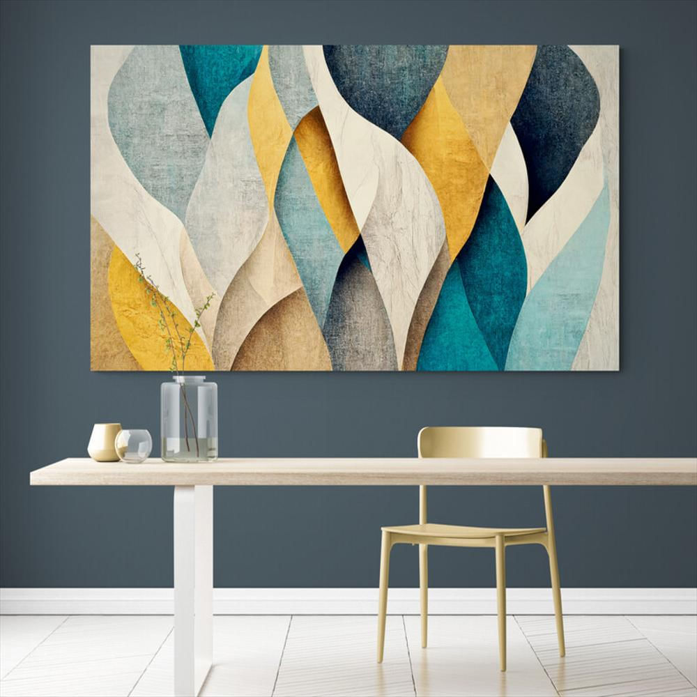 Cuadro En Lienzo Para Comedor Abstracto Colores 234 80X45cm img #1