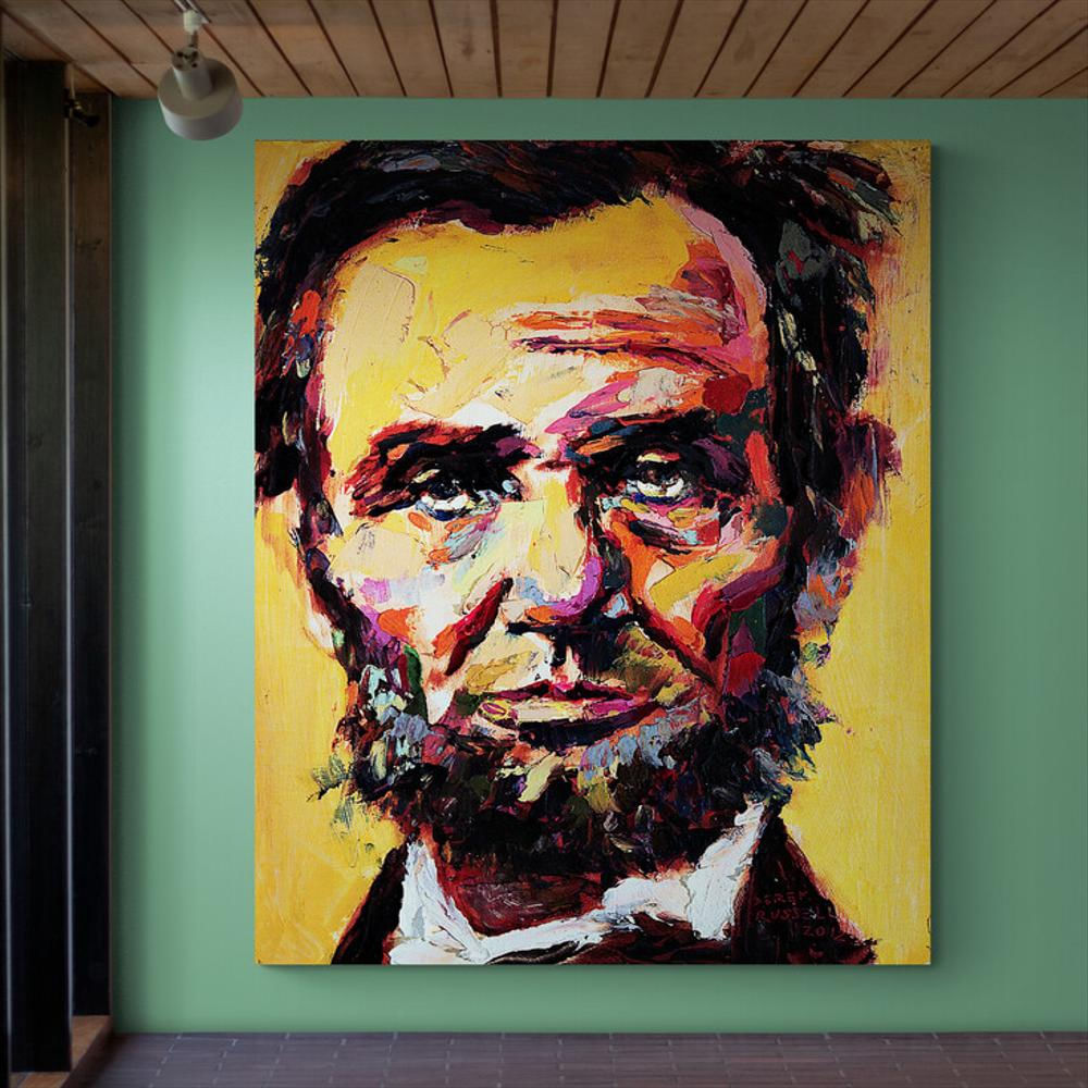 Cuadro Lienzo Para Oficina Abraham Lincoln 01 120X160cm img #1